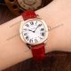 Cartier Drive De Brown Leather Band Rose Gold Case Replica White Roman Dial Watch (8)_th.jpg